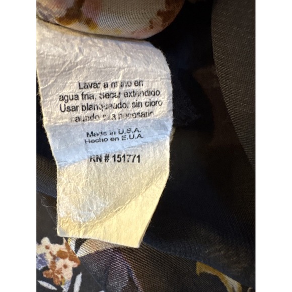 Gilli Black Floral Maxi Dress Sz S Fairy Babydoll Dark Romance Whimsigoth Flirty - Picture 8 of 9